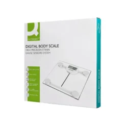 BASCULA BAÑO Q-CONNECT DIGITAL CON PANTALLA LCD PRECISION 100 GR CAPACIDAD DE 5 KG A 180 KG 300X300X22MM