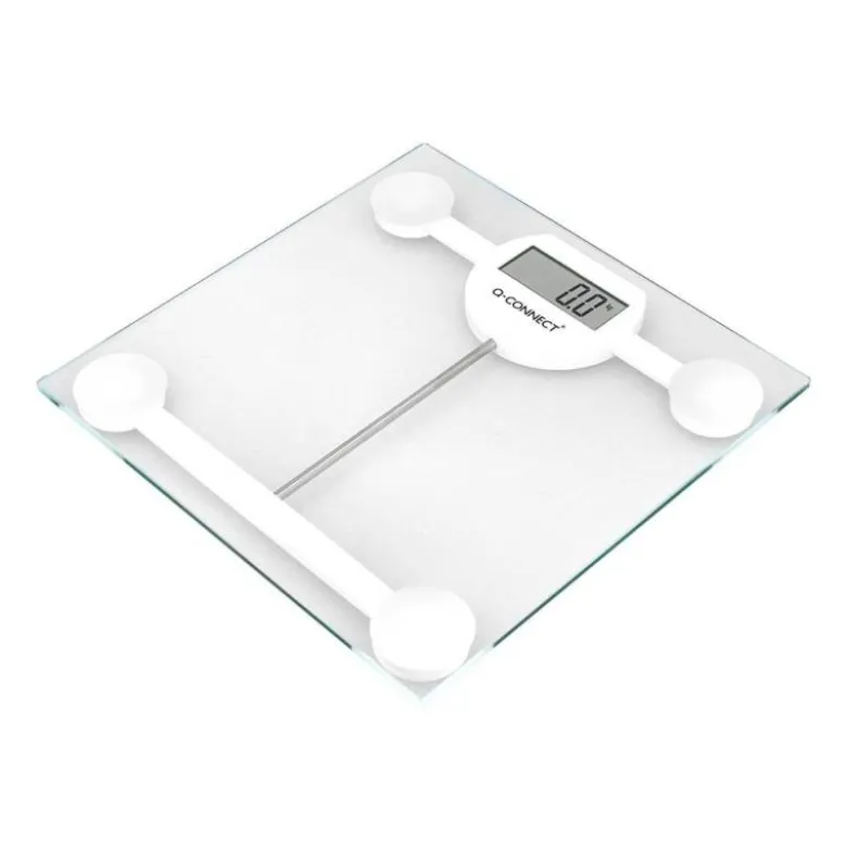 BASCULA BAÑO Q-CONNECT DIGITAL CON PANTALLA LCD PRECISION 100 GR CAPACIDAD DE 5 KG A 180 KG 300X300X22MM