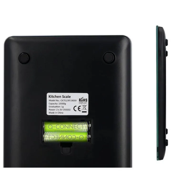 BASCULA PRECISION Q-CONNECT DIGITAL CON PANTALLA LCD PRECISION 1 GR CAPACIDAD DE 5 GR A 15 KG 240X170X17,5MM