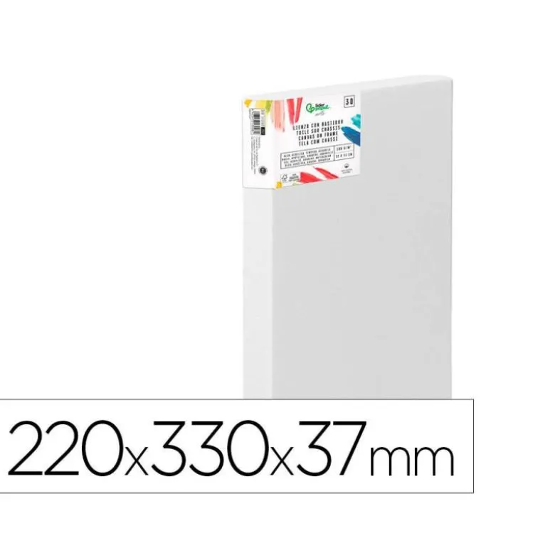 BASTIDOR 3D EXTRAGRUESO LIDERPAPEL 4P GRAPADO PARTE TRASERA ALGODON 100% 22X33 CM GRAMAJE 380G/M2 CERTIFICADO