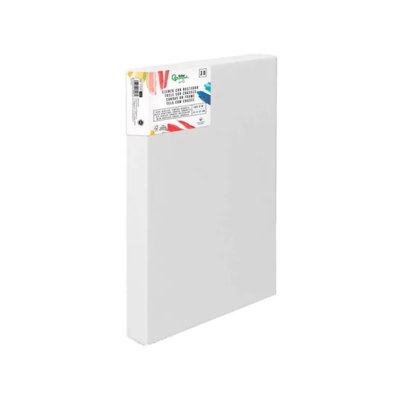 BASTIDOR 3D EXTRAGRUESO LIDERPAPEL 4P GRAPADO PARTE TRASERA ALGODON 100% 22X33 CM GRAMAJE 380G/M2 CERTIFICADO