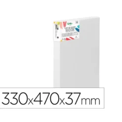 BASTIDOR 3D EXTRAGRUESO LIDERPAPEL 6F GRAPADO PARTE TRASERA ALGODON 100% 33X41 CM GRAMAJE 380G/M2 CERTIFICADO