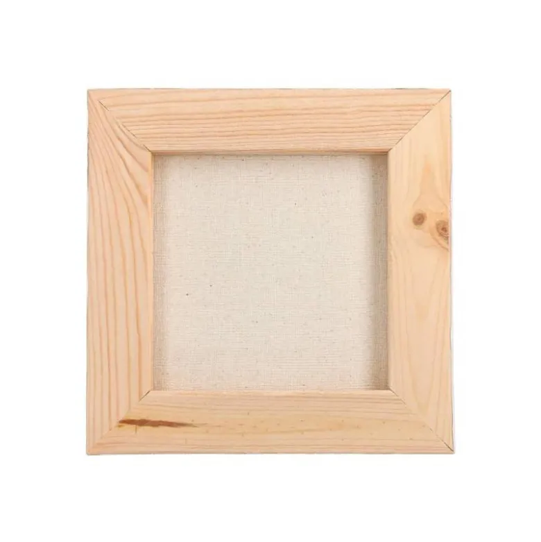 BASTIDOR LIDERCOLOR LIENZO GRAPADO LATERAL ALGODON 100% 12X12 CM