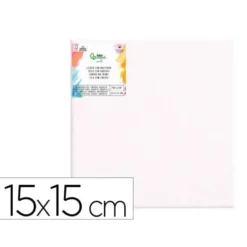 BASTIDOR LIDERPAPEL 1F LIENZO GRAPADO PARTE TRASERA ALGODON 100% BORDES MADERA 15X15 CM GRAMAJE 280G/M2 CERTIFICADO
