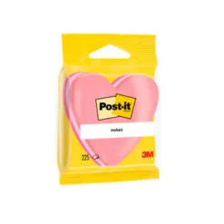 BLISTER PAPELERIA 3M 2007H CUBO DE NOTAS POST-IT TROQUELADO CORAZON 3 COLORES NEON