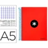 Bloc Antartik A5 Cuadrícula tapa Forrada 120 hojas 100g/m2 Rojo 5 bandas de color
