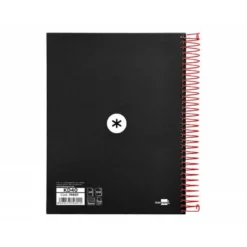 Bloc Antartik A5 Cuadrícula tapa Forrada 120 hojas 100g/m2 Negro 5 bandas de color