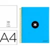 Bloc Antartik A4 Liso tapa Forrada 120 hojas 100g/m2 Azul 5 bandas color