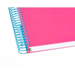 Bloc Antartik A4 Liso tapa Forrada 120 hojas 100g/m2 Rosa Flúor 5 bandas color