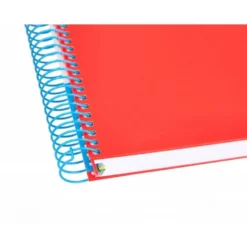 Bloc Antartik A5 Rayado Horizontal tapa Forrada 120 hojas 100g/m2 Rojo 5 bandas color