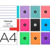 Bloc Antartik A5 Rayado Horizontal tapa Forrada 120 hojas 100g/m2 Colores Surtidos 5 bandas color