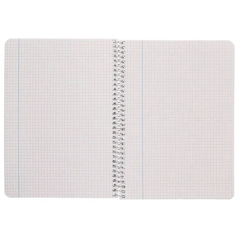 BLOC ESPIRAL LIDERPAPEL CUARTO ECOUSE CUADRICULA COLOR KRAFT 80 HOJAS