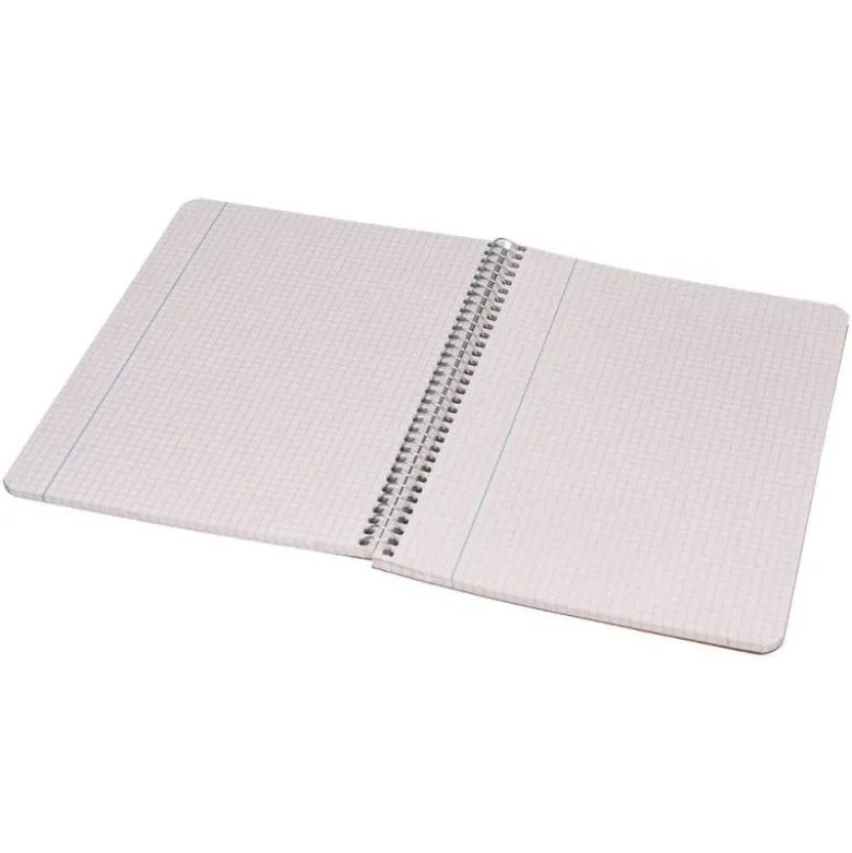 BLOC ESPIRAL LIDERPAPEL CUARTO ECOUSE CUADRICULA COLOR KRAFT 80 HOJAS