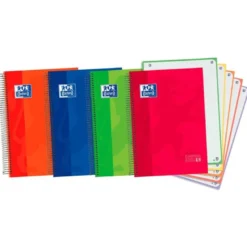 Bloc Oxford EBook5 espiral tapa extradura 120 hojas Din A4 colores surtidos
