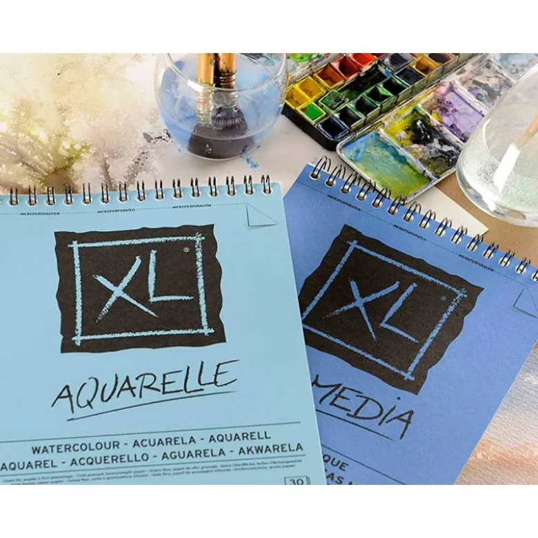 Bloc de Dibujo Acuarela Canson XL DIN A4 30 hojas 300 gr Microperforado Espiral Grano Fino