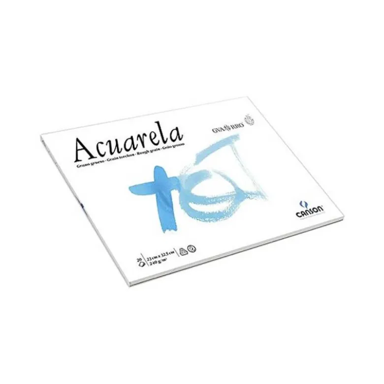 Bloc de dibujo Acuarela encolado Guarro din a4 20 hojas 240 gr