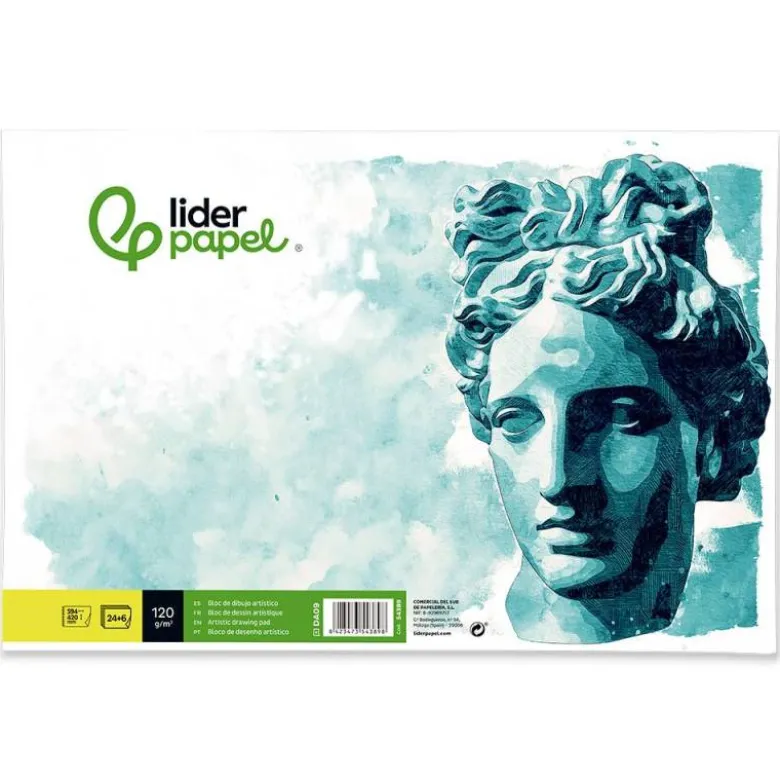 Bloc de dibujo artistico Liderpapel DIN A2 30 hojas 120 gr