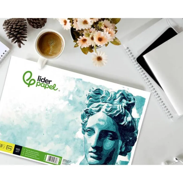 Bloc de dibujo artistico Liderpapel DIN A2 30 hojas 120 gr