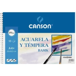 Bloc de dibujo Canson Din A4 10 hojas 370 gr espiral Acuarela