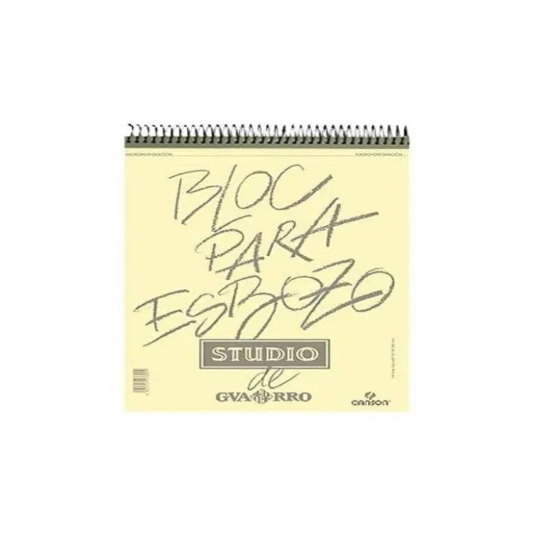 BLOC DE DIBUJO ESBOZO CANSON DIN A4 100 HOJAS 90 GR MICROPERFORADO GRANO FINO