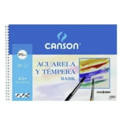 Bloc de dibujo espiral Acuarela Canson Din A3 10 hojas 370 gr