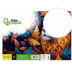 Bloc de dibujo Liderpapel encolado Folio 20 hojas 180 gr sin recuadro