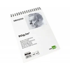 BLOC DE DIBUJO LIDERPAPEL ESBOZOS ESPIRAL DIN A5 100 HOJAS 90 GR SIN RECUADRO