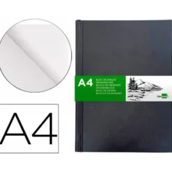 BLOC DE DIBUJO LIDERPAPEL ESBOZOS DIN A4 100 HOJAS 100 GR COLOR NEGRO