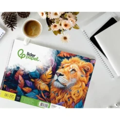 Bloc de dibujo Liderpapel espiral Folio 20 hojas 180 gr sin recuadro perforado