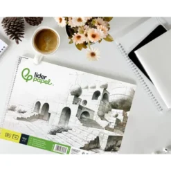 Bloc de dibujo Liderpapel espiral Folio 20 hojas 180 gr con recuadro