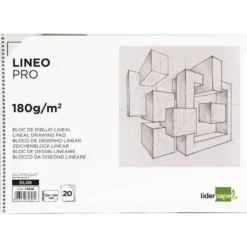 Bloc de dibujo Liderpapel espiral Folio 20 hojas 180 gr con recuadro