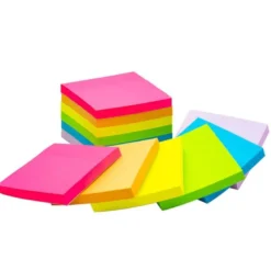 BLOC DE NOTAS ADHESIVAS QUITA Y PON Q-CONNECT 76X76 MM FSC COLORES NEON Y PASTEL SURTIDOS