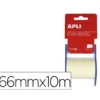 BLOC DE NOTAS ADHESIVAS QUITA Y PON APLI 60 MM X10 MT COLOR AMARILLO EN ROLLO