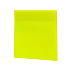 BLOC DE NOTAS ADHESIVAS QUITA Y PON Q-CONNECT 76X76 MM REMOVIBLE PLASTICO TRANSLUCIDO AMARILLO NEON CON