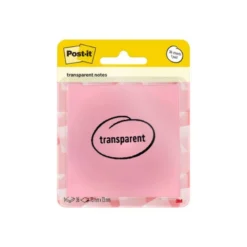 BLOC DE NOTAS ADHESIVAS QUITA Y PON POST-IT 73X73 MM 36 HOJAS TRANSPARENTE NARANJA PAPAYA
