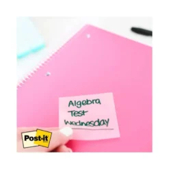 BLOC DE NOTAS ADHESIVAS QUITA Y PON POST-IT 73X73 MM 36 HOJAS TRANSPARENTE NARANJA PAPAYA