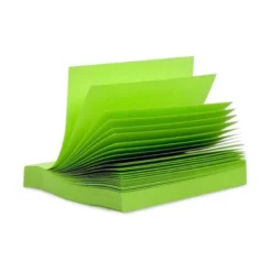 Bloc de notas adhesivas quita y pon q-connect 76x76 mm color verde neon 80 hojas