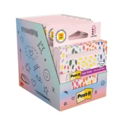 BLOC DE NOTAS ADHESIVAS QUITA Y PON POST IT Z-NOTAS SUPER STICKY 100% PEFC 76X76 MM DISPENSADOR 90 HOJAS ROSA