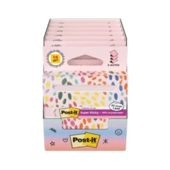 BLOC DE NOTAS ADHESIVAS QUITA Y PON POST IT Z-NOTAS SUPER STICKY 100% PEFC 76X76 MM DISPENSADOR 90 HOJAS ROSA