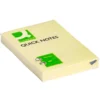 Bloc de notas adhesivas quita y pon q-connect 51x76 mm con 100 hojas color amarillo