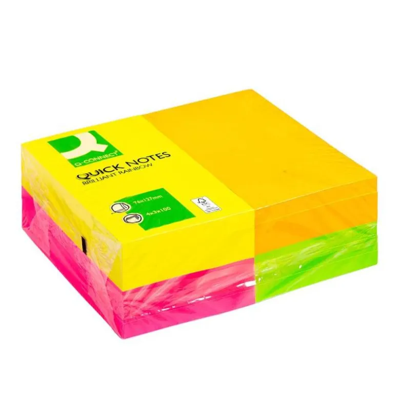 Bloc de notas adhesivas quita y pon Q-Connect