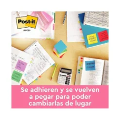 Bloc de notas adhesivas Z-Notes Post-it ®. Colores surtidos