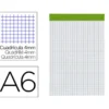 Bloc de notas Din A6 encolado marca Liderpapel 80 hojas cuadricula 4 mm