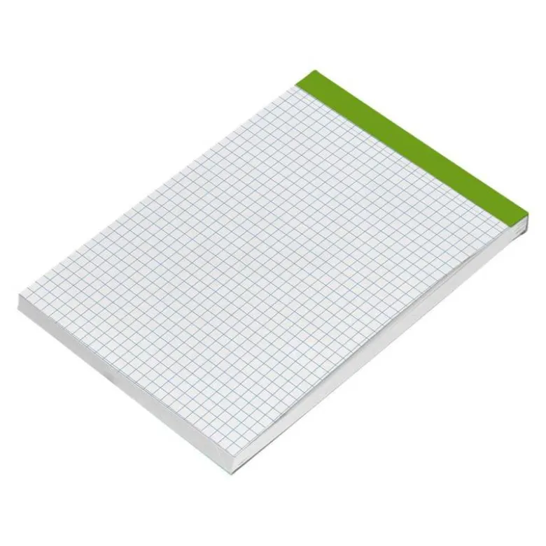 Bloc de notas Din A6 encolado marca Liderpapel 80 hojas cuadricula 4 mm