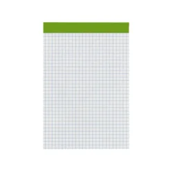 Bloc de notas Din A6 encolado marca Liderpapel 80 hojas cuadricula 4 mm