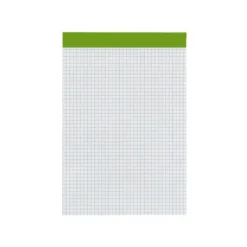 Bloc de notas Din A5 encolado marca Liderpapel cuadricula 4 mm 80 hojas