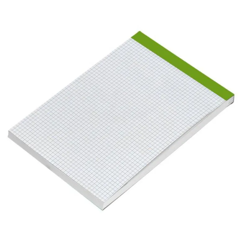 Bloc de notas Din A5 encolado marca Liderpapel cuadricula 4 mm 80 hojas