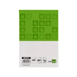 Bloc de notas Din A5 encolado marca Liderpapel liso 80 hojas
