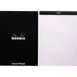Bloc de notas perforado Rhodia Din A4 liso Negro