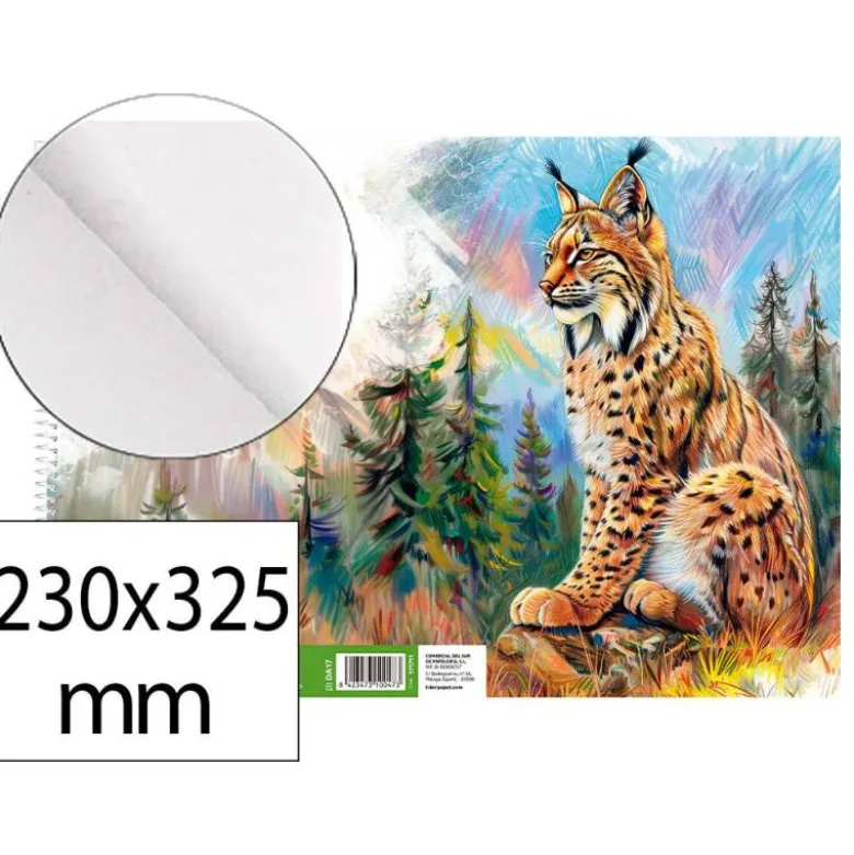 BLOC DIBUJO LIDERPAPEL ARTISTICO NATURA ESPIRAL 230X325MM 20 HOJAS 130G/M2 SIN RECUADRO PERFORADO